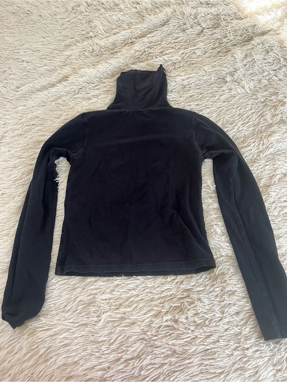 American Apparel Black Long Sleeve Turtleneck Top